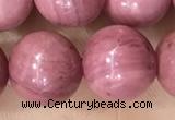 CFW54 15.5 inches 12mm round natural pink wooden jasper beads