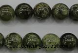 CGA132 15.5 inches 8mm round natural green garnet beads wholesale