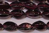 CGA377 15 inches 4*7mm twisted rice natural red garnet beads wholesale