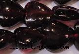 CGA394 15 inches 9*9mm heart natural red garnet beads wholesale