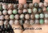 CGA687 15.5 inches 12mm round kashgar garnet beads wholesale