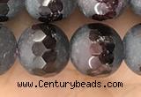 CGA691 15.5 inches 10mm faceted round red garnet beads