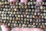 CGA705 15.5 inches 6mm faceted round green garnet beads