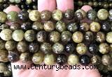 CGA863 15 inches 10mm round green garnet beads wholesale