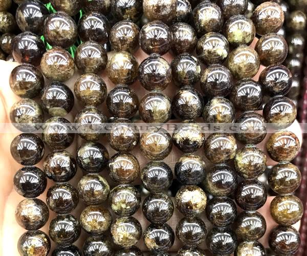 CGA883 15 inches 10mm round green garnet beads wholesale