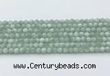 CGA911 15.5 inches 6mm faceted round green angel skin beads wholesale