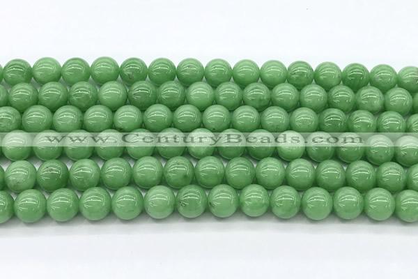 CGA931 15 inches 8mm round green angel skin beads