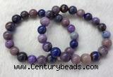 CGB2607 7.5 inches 11mm round natural sugilite beaded bracelets