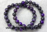 CGB2611 7.5 inches 9mm round natural sugilite beaded bracelets