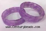 CGB2636 12*18mm faceted rectangle lavender amethyst bracelets