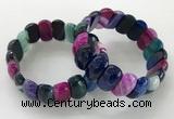 CGB3132 7.5 inches 10*20mm faceted oval agate bracelets