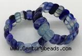 CGB3145 7.5 inches 11*23mm faceted oval agate bracelets