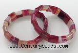 CGB3168 7.5 inches 12*15mm rectangle agate bracelets wholesale