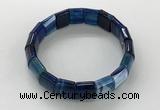 CGB3171 7.5 inches 12*15mm rectangle agate bracelets wholesale