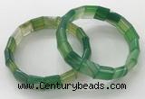 CGB3173 7.5 inches 12*15mm rectangle agate bracelets wholesale