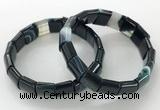 CGB3174 7.5 inches 12*15mm rectangle agate bracelets wholesale