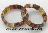 CGB3176 7.5 inches 12*15mm rectangle agate bracelets wholesale