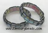 CGB3396 7.5 inches 10*15mm rectangle synthetic moonstone bracelets