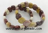 CGB3452 7.5 inches 10*15mm faceted marquise mookaite bracelets