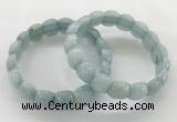 CGB3461 7.5 inches 10*14mm faceted oval imitation aquamarine bracelets