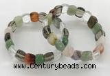 CGB3467 7.5 inches 10*14mm faceted oval mixed gemstone bracelets