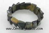 CGB3473 7.5 inches 12*17mm trapezoid blue tiger eye bracelets