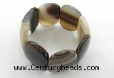 CGB3491 7.5 inches 30*40mm oval agate gemstone bracelets