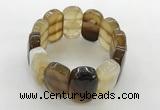 CGB3511 7.5 inches 18*30mm faceted oval agate bracelets