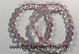 CGB4000 7.5 inches 8mm round rose quartz beaded bracelets
