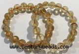 CGB4025 7.5 inches 10mm round citrine beaded bracelets wholesale