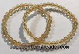 CGB4027 7.5 inches 6mm round citrine beaded bracelets wholesale