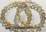 CGB4030 7.5 inches 9mm round citrine beaded bracelets wholesale