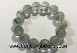 CGB4047 7.5 inches 14mm round green phantom quartz beaded bracelets