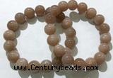 CGB4062 7.5 inches 12mm round sunstone beaded bracelets