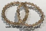 CGB4077 7.5 inches 8mm round golden rutilated quartz beaded bracelets