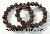 CGB4097 7.5 inches 12mm round rutilated quartz beaded bracelets