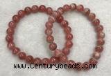 CGB4118 7.5 inches 7.5mm - 8mm round rhodochrosite beaded bracelets