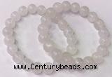 CGB4502 7.5 inches 10mm - 11mm round white moonstone beaded bracelets