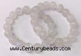 CGB4503 7.5 inches 12mm round white moonstone beaded bracelets