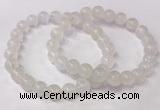 CGB4506 7.5 inches 9mm round white moonstone beaded bracelets
