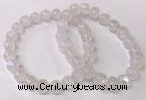 CGB4510 7.5 inches 8mm - 9mm round white moonstone beaded bracelets