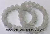 CGB4517 7.5 inches 10mm round white moonstone beaded bracelets