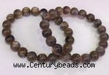 CGB4570 7.5 inches 10mm round black sunstone beaded bracelets