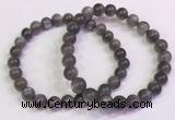 CGB4581 7.5 inches 7mm - 8mm round black sunstone beaded bracelets