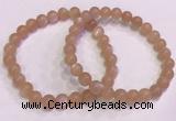 CGB4586 7.5 inches 7mm round sunstone beaded bracelets