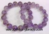 CGB4659 13mm - 14mm round purple phantom quartz beaded bracelets