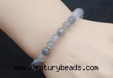 CGB5003 6mm, 8mm round cloudy quartz beads stretchy bracelets