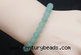 CGB5011 6mm, 8mm round matte green aventurine beads stretchy bracelets