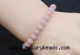 CGB5054 6mm, 8mm round Chinese pink opal beads stretchy bracelets