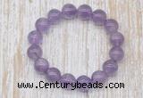 CGB5309 10mm, 12mm round light amethyst beads stretchy bracelets